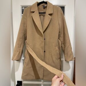 H&M Tan Coat with Belt